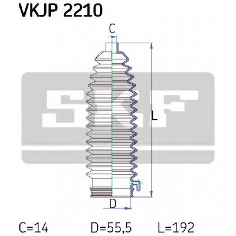 VKJP 2210 SKF - Пильовик привідного валу